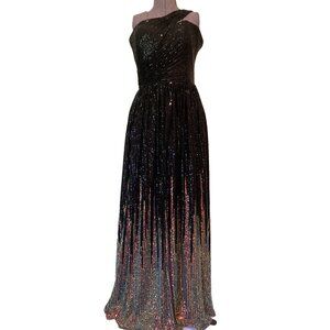 GORGEOUS couture fully sequined gown for prom, wedding, or the RED CARPET!